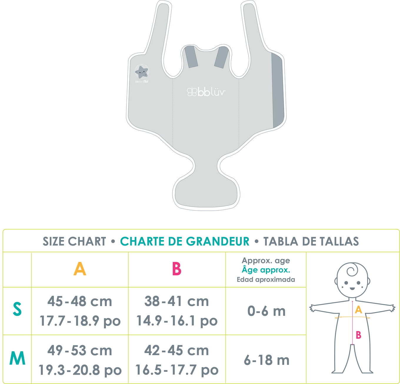Badeweste Wräp Grau, 0-6 Monate 6