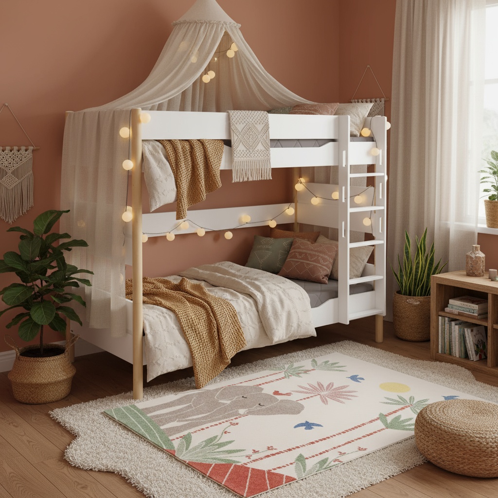 Hohes Etagenbett Ylvie mit gerader Leiter, Birke, 90 x 200 cm 3