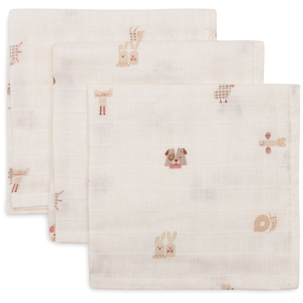 Spucktücher Animal Friends Klein 3er Set