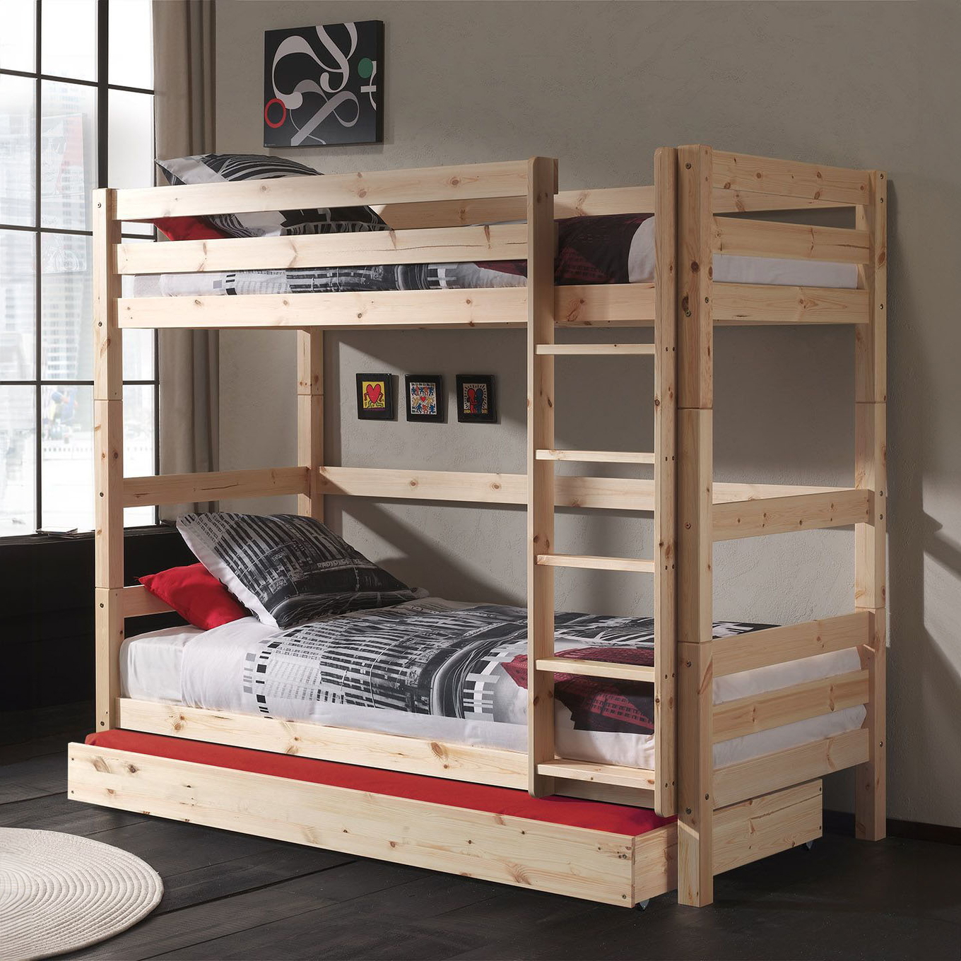 Etagenbett Pino 180 inkl. Ausziehkasten Holz #2