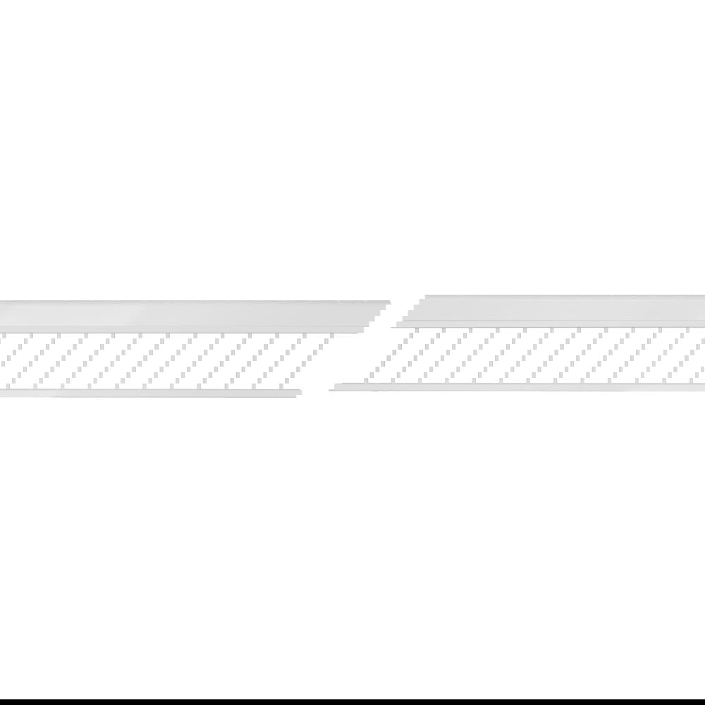 Bettfront Lang mit weissen Metallsprossen Weiss lasiert