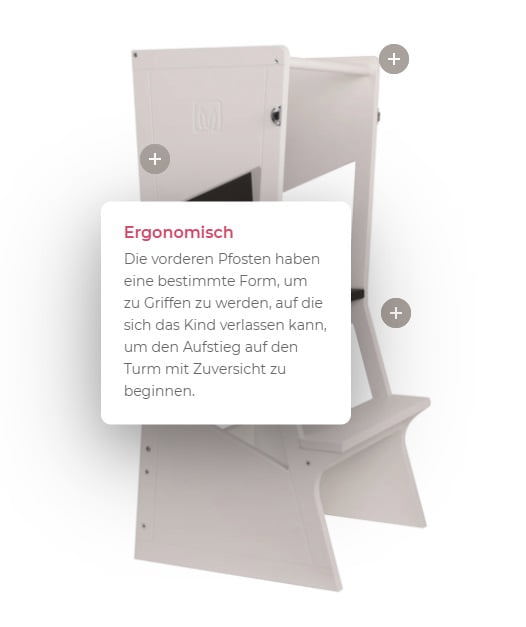 Lernturm Moka 5 in 1 Transformer Weiss 2022 7