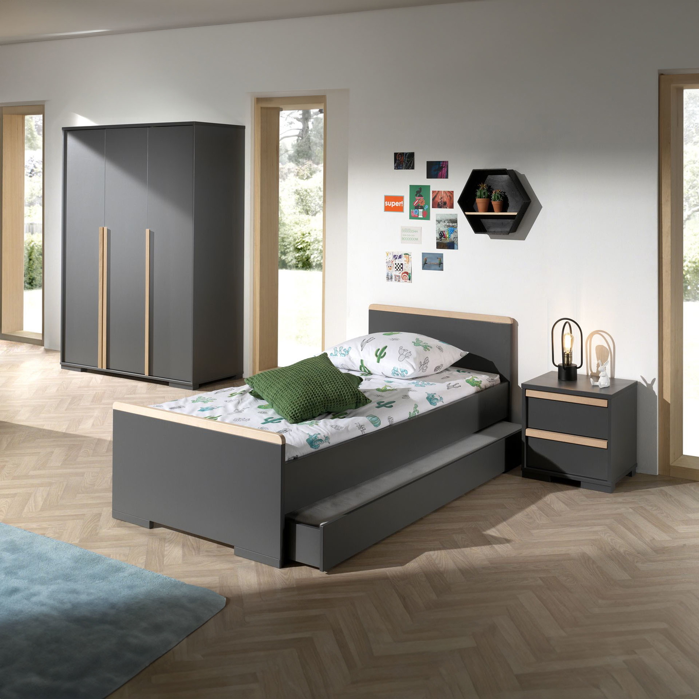 Kinderzimmer London 4-teilig Set Anthrazit, 3 #2