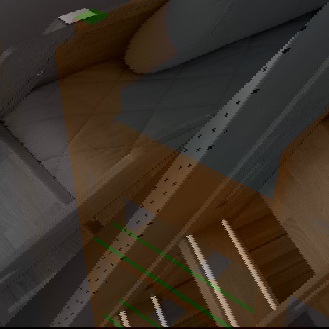 Hohes Etagenbett Sten Holz, mit gerader Leiter 3