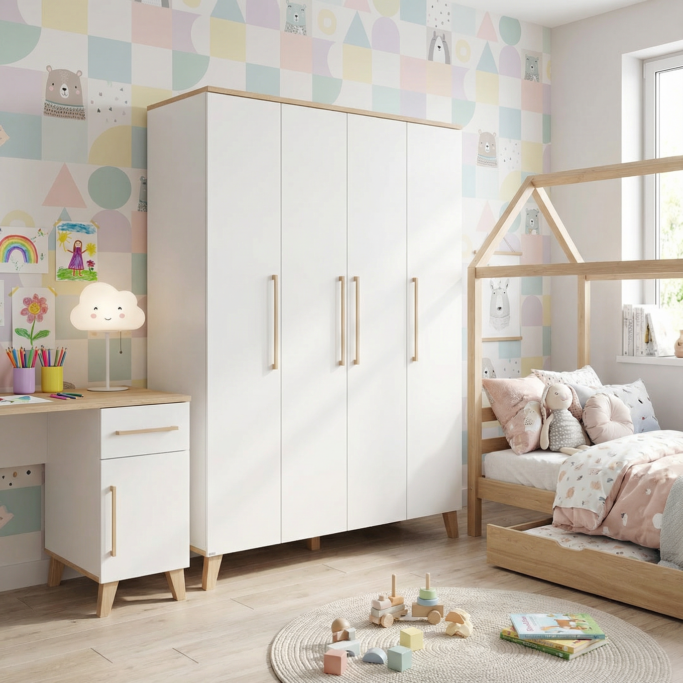 Kleiderschrank Oscar 4-türig 4