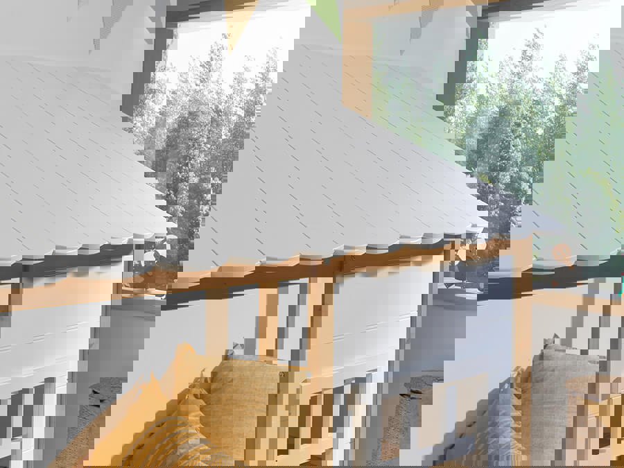 Hausbett mit Dach Kiefer 5