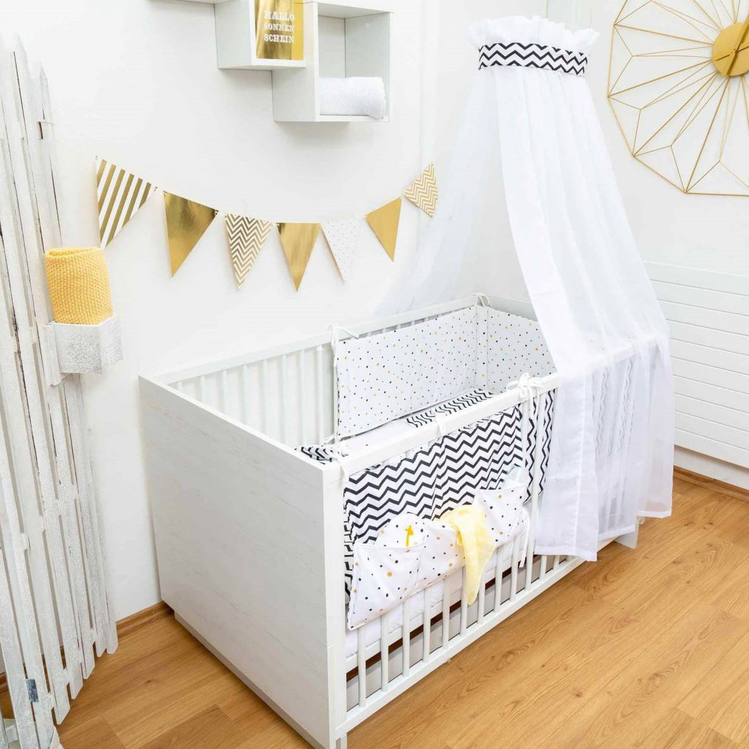 Baby Bettwäsche Golden Points & Zig Zag 3