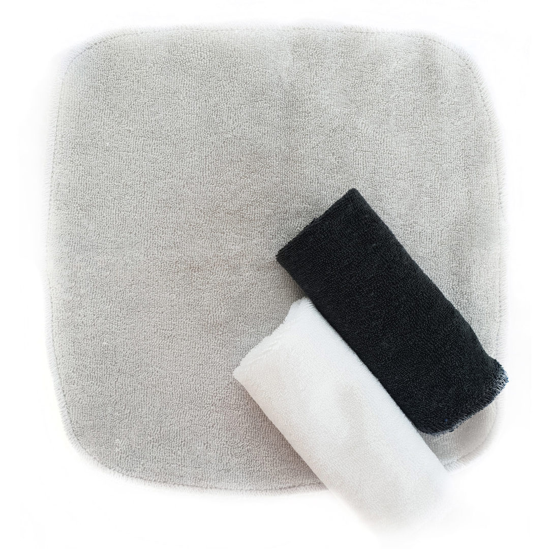 Waschtücher 3er Set Grau