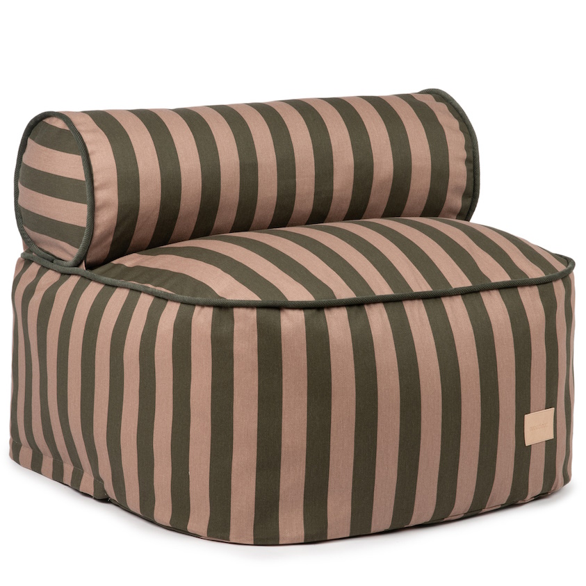 Sitzsack Majestic Green Taupe Stripes