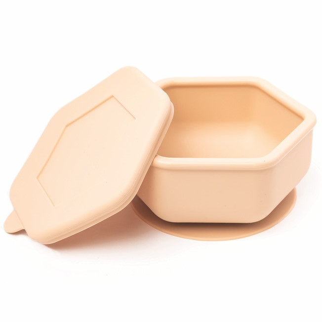 Schüssel mit Silikondeckel Sand 1