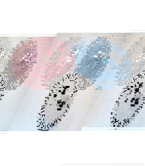 Teppich ABC Rund Blau 6