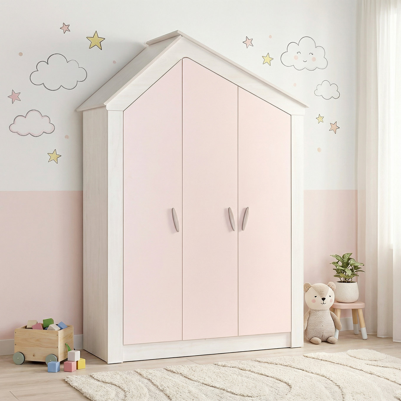 Kleiderschrank My House Pink, 3-türig 2