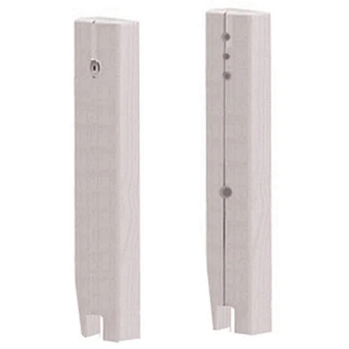 Beine für geschlossene Front 2er Pack Weiss lasiert