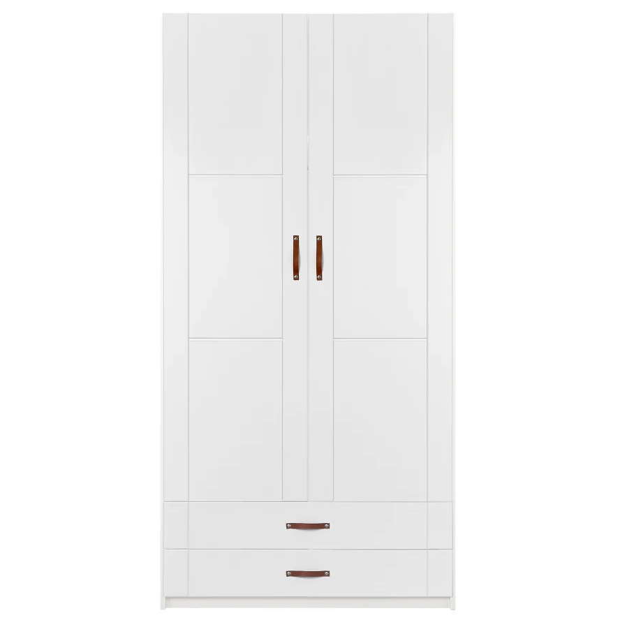 Kleiderschrank Lifetime mit Schubladen Weiss, 2-türig