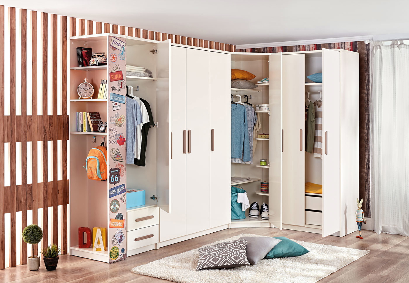 Eck-Kleiderschrank Joyin 5