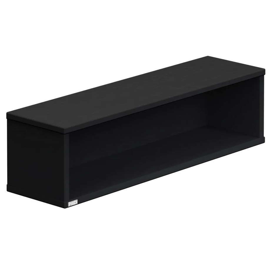 Wandregal Rechteckig Lang Naturschwarz