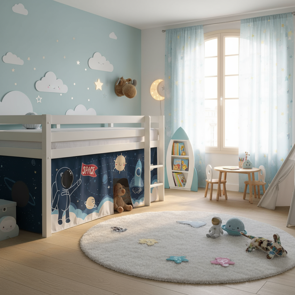 Halbhohes Bett Space Shuttle Weiss #2