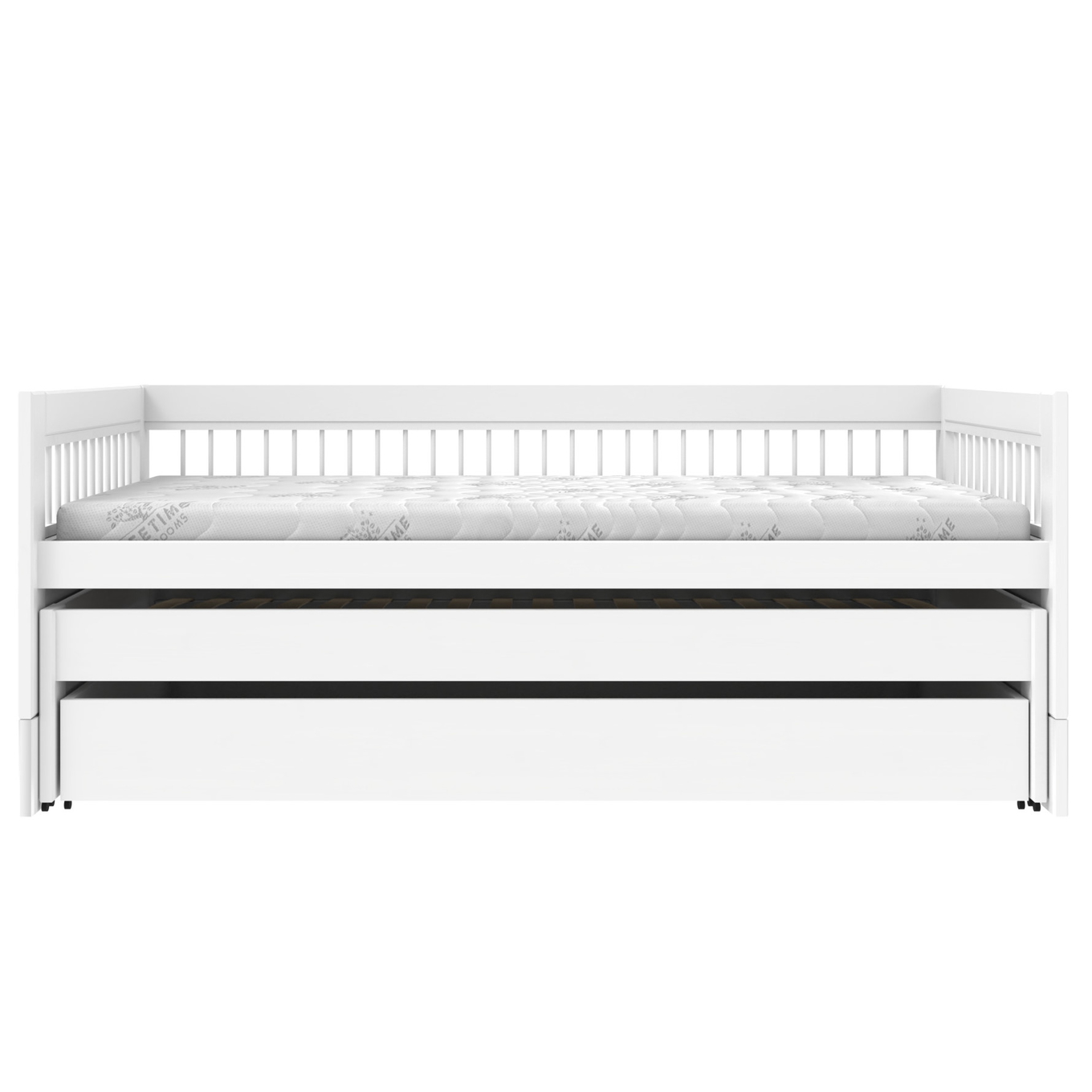 Kojenbett mit Zusatzbett und Schublade Breeze Deluxe Lattenrost, Weiss #2