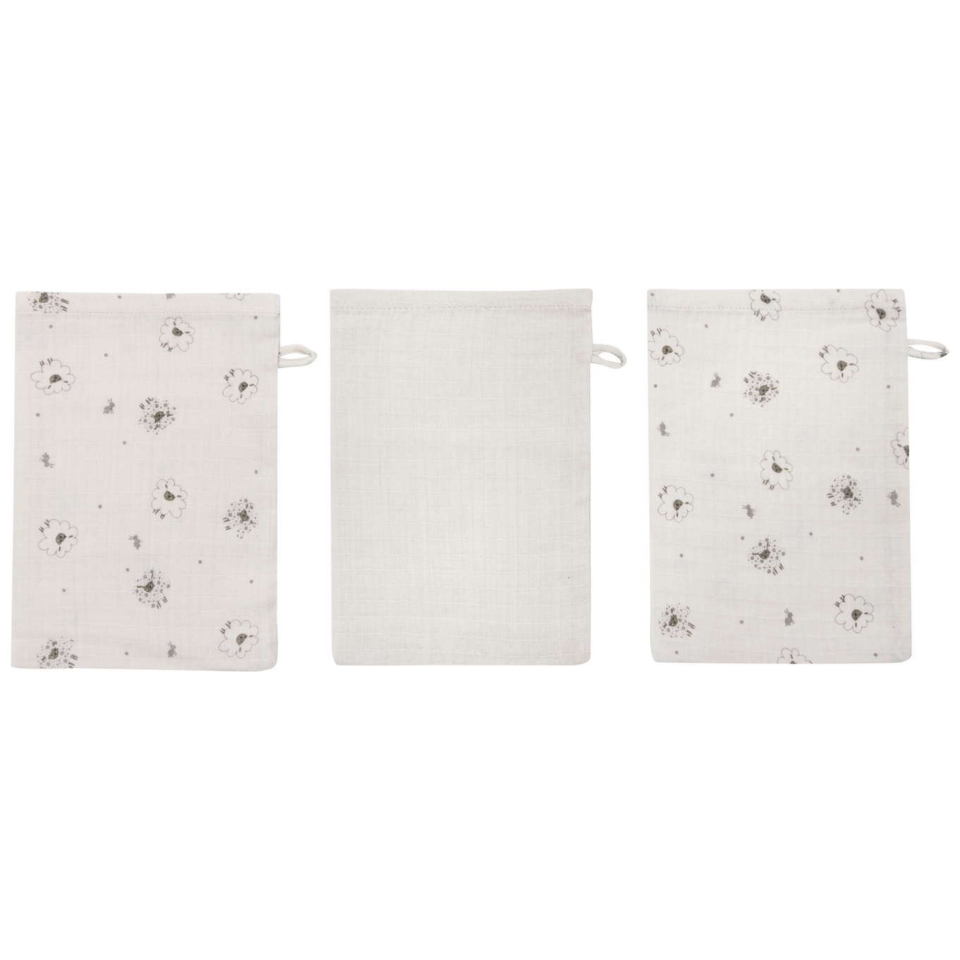 Waschhandschuh 3 Stück Tiny Sheep