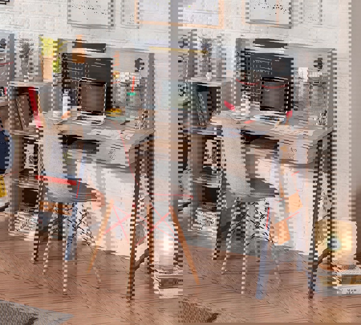 Schreibtisch Trio Klein mit Aufsatz #2