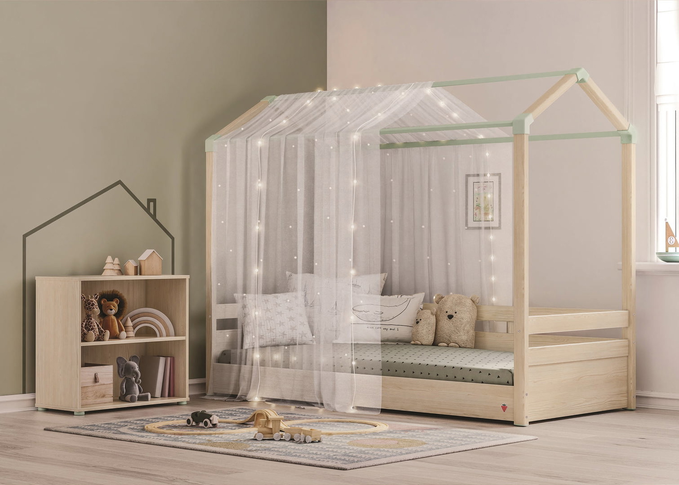 Vorhang Montes für Hausbett #2