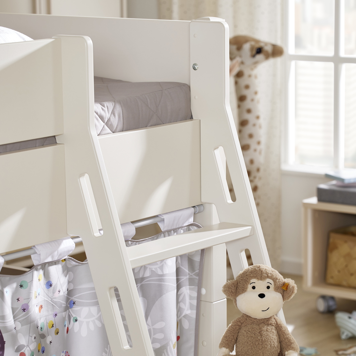 Hochbett Tiago Beige, mit Schrägleiter, 120 x 200 cm 3