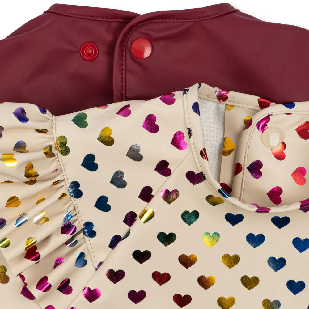 Lätzchen 2er Set Coeur Glitzer mit Ärmel 18-36 Monate #2