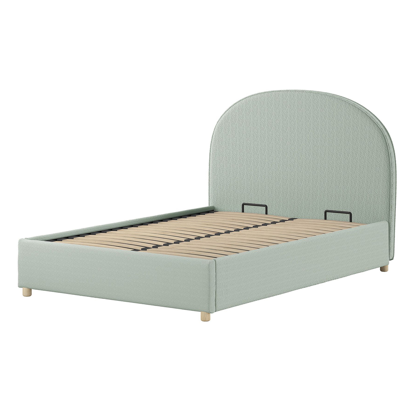 Bett Moon mit Stauraum Mint, 140 x 200 cm