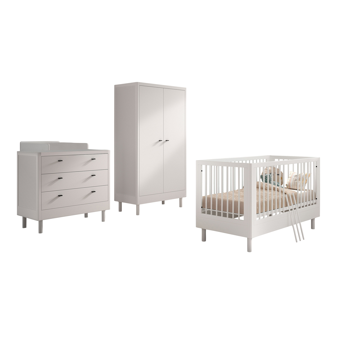 Babyzimmer Forrest Buche 4-teilig Set