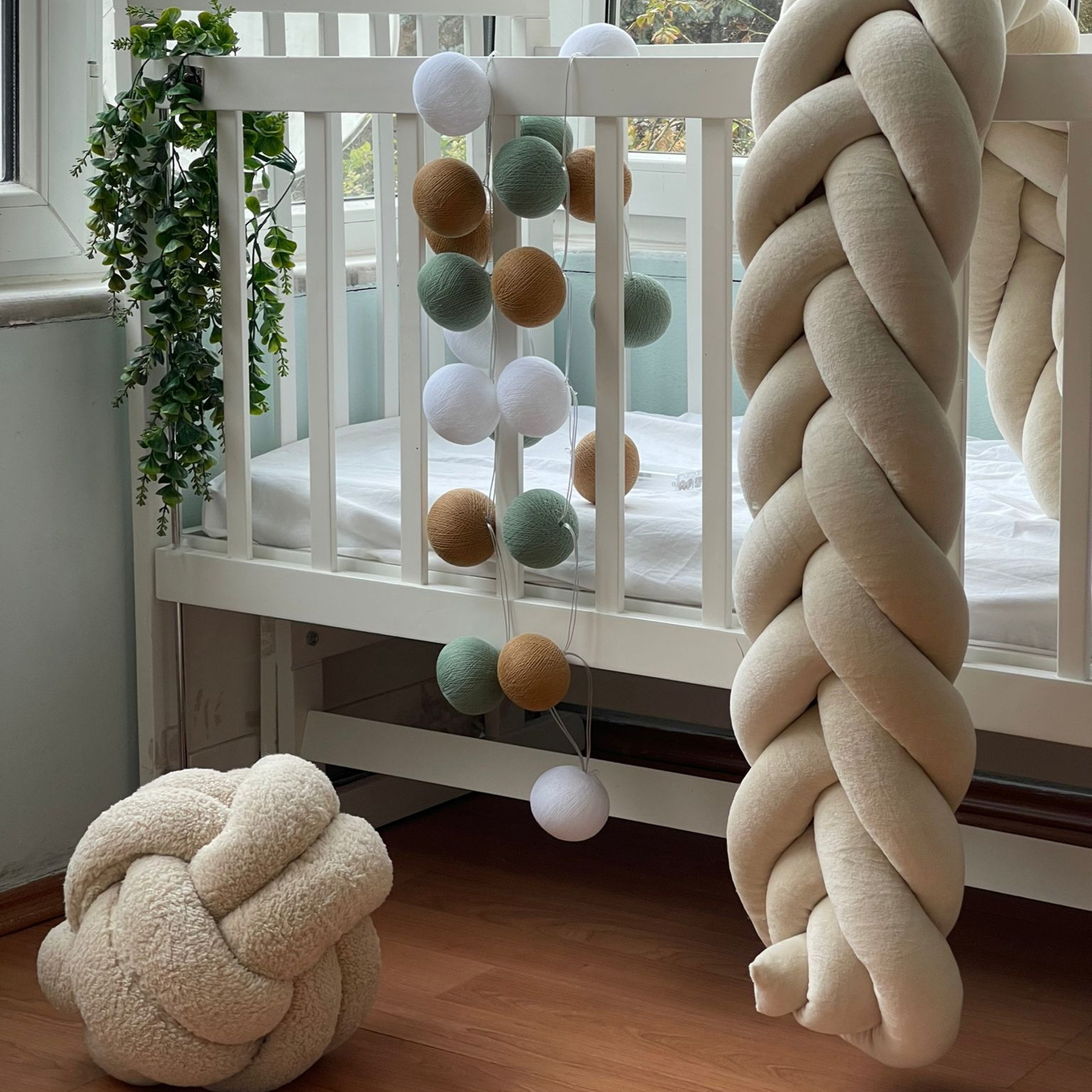 Bettschlange Fischgräten 300cm Creme #2