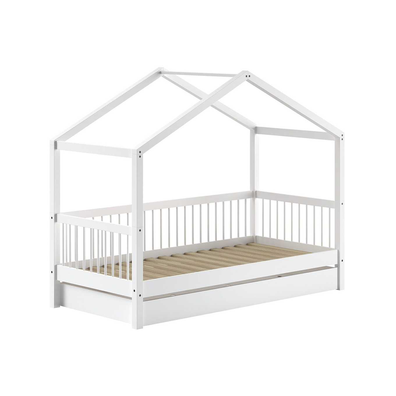 Hausbett Forrest inkl. Ausziehkasten Weiss