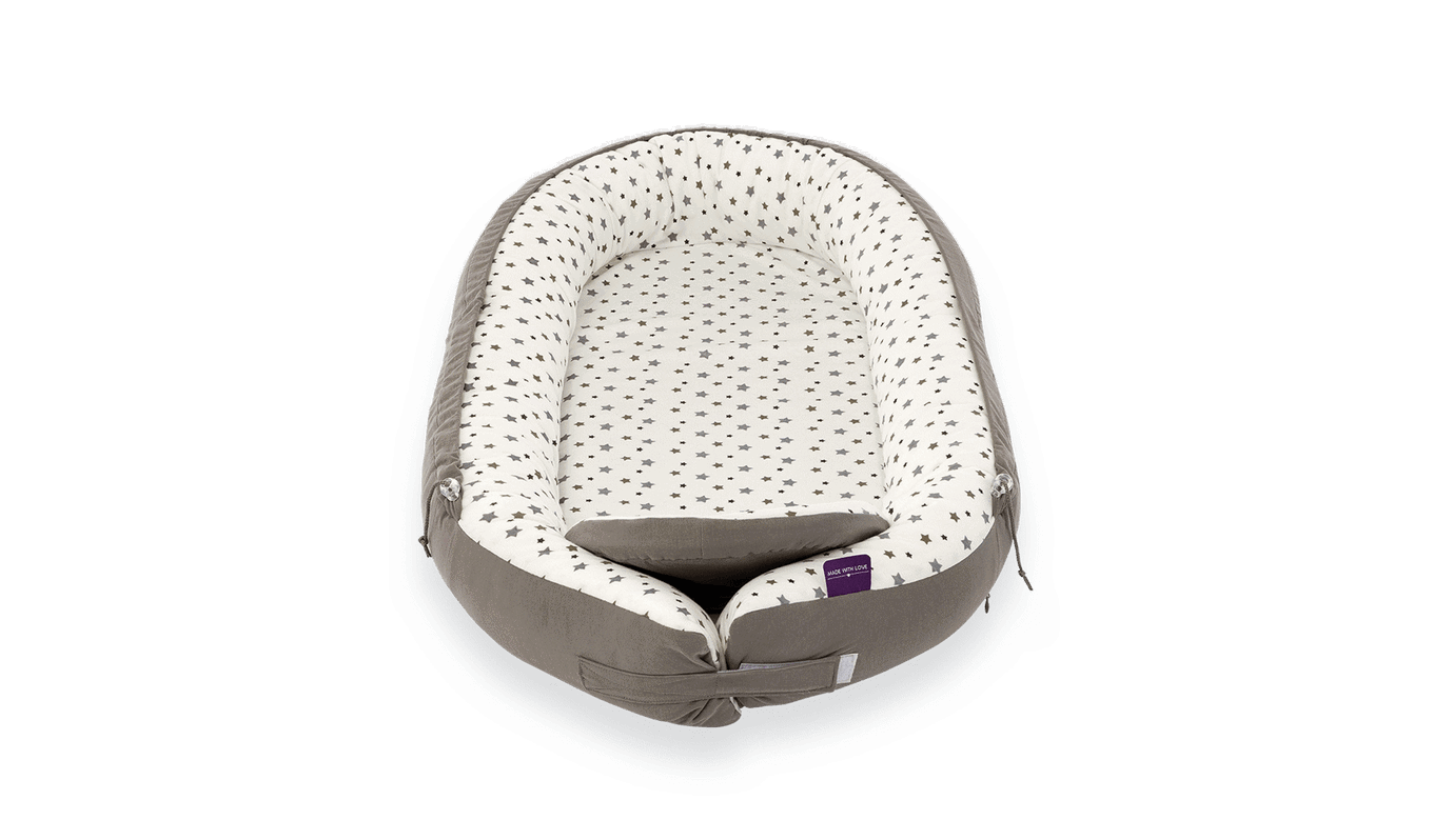 Babynest Premium Graue Sterne 5