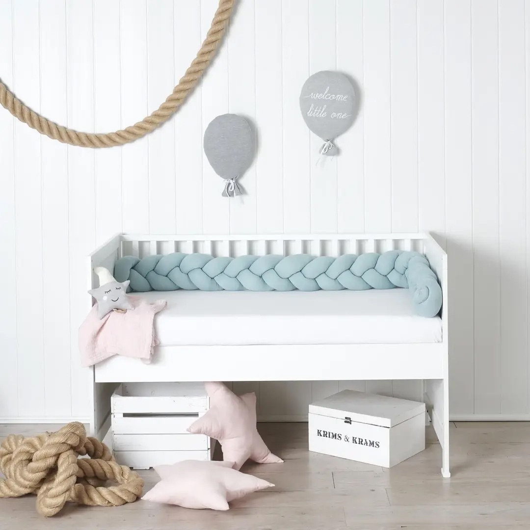 Bettschlange Geflochten Mint Jersey 3