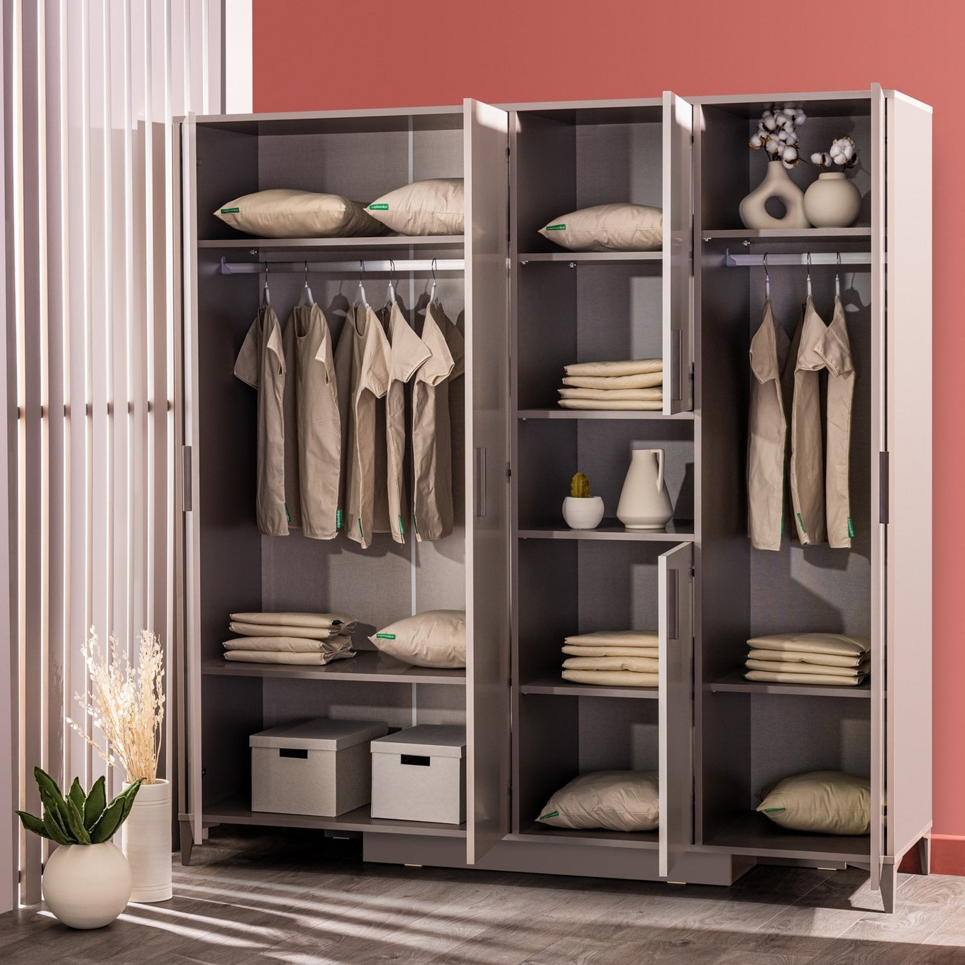 Kleiderschrank Riga 4-türig 3