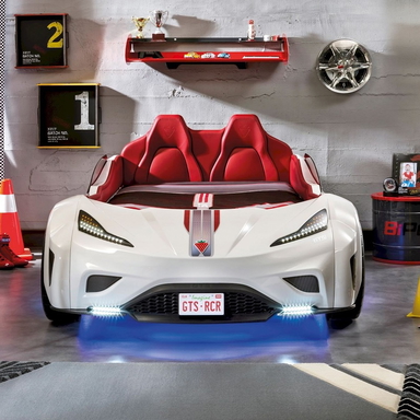 Cilek Autobett GTS Weiss: Wie ein echter Racer für kleine Rennfahrer