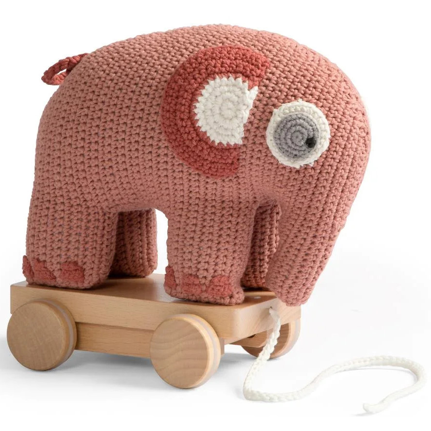 Häkel Nachziehtier Fanto Blüten Pink