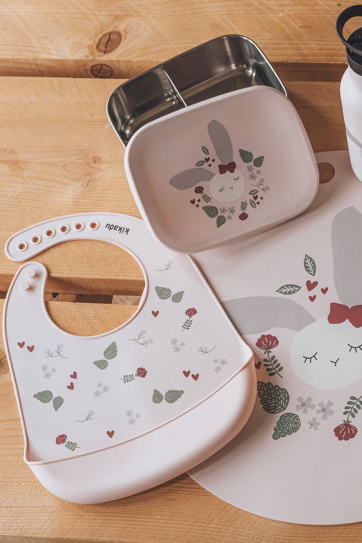 Silikon Lätzchen Hase Rosa 4