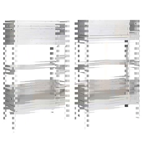 Etagenbett inkl. Bettkasten Deluxe Lattenrost, Weiss lasiert #2