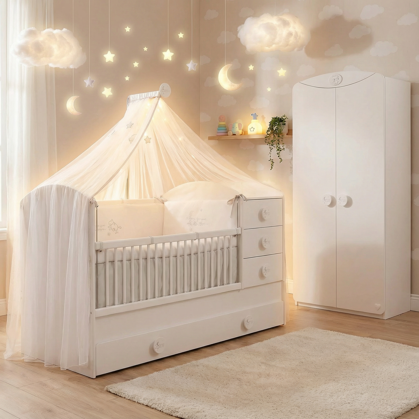 Kleiderschrank Baby Cotton 2-türig 9