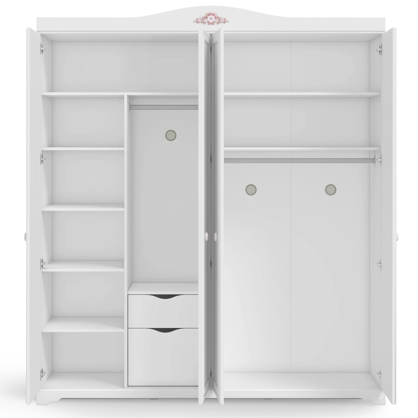 Kleiderschrank Rustik 4-türig 9