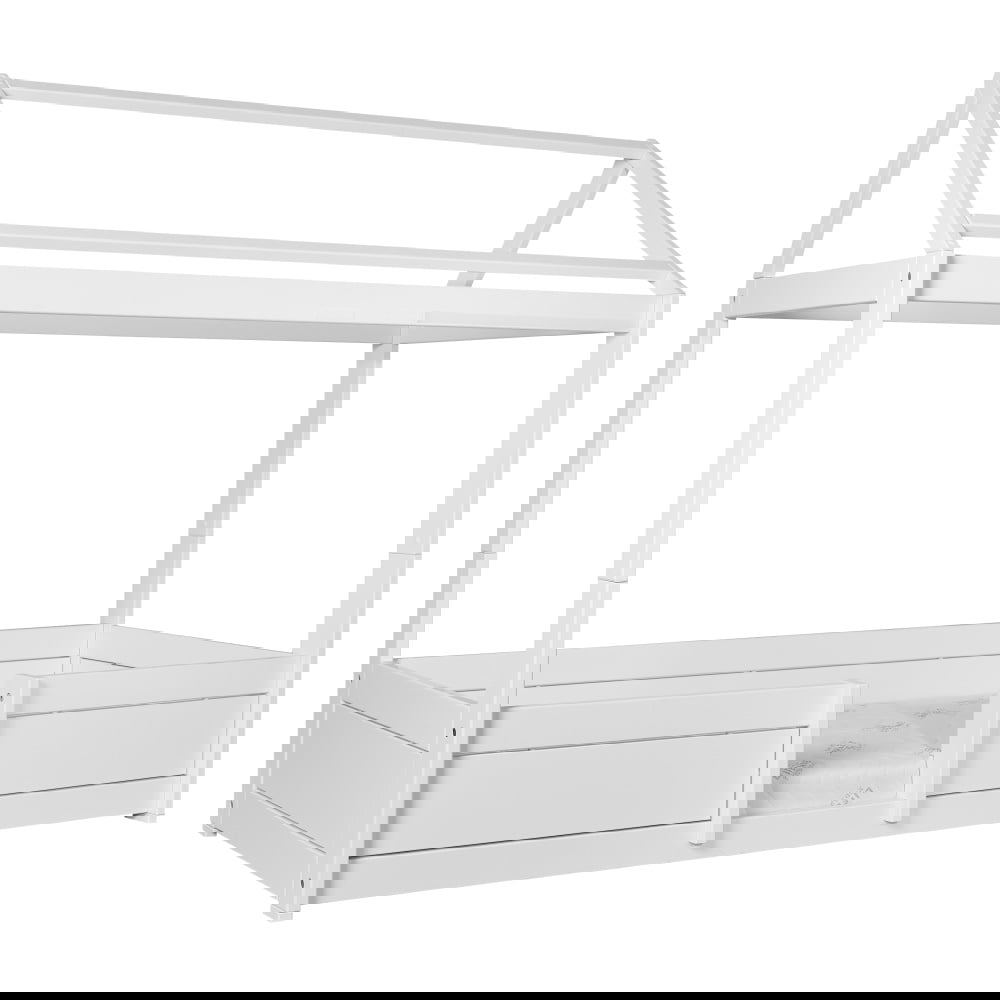 4 in 1 Hausbett Rollrost, Weiss