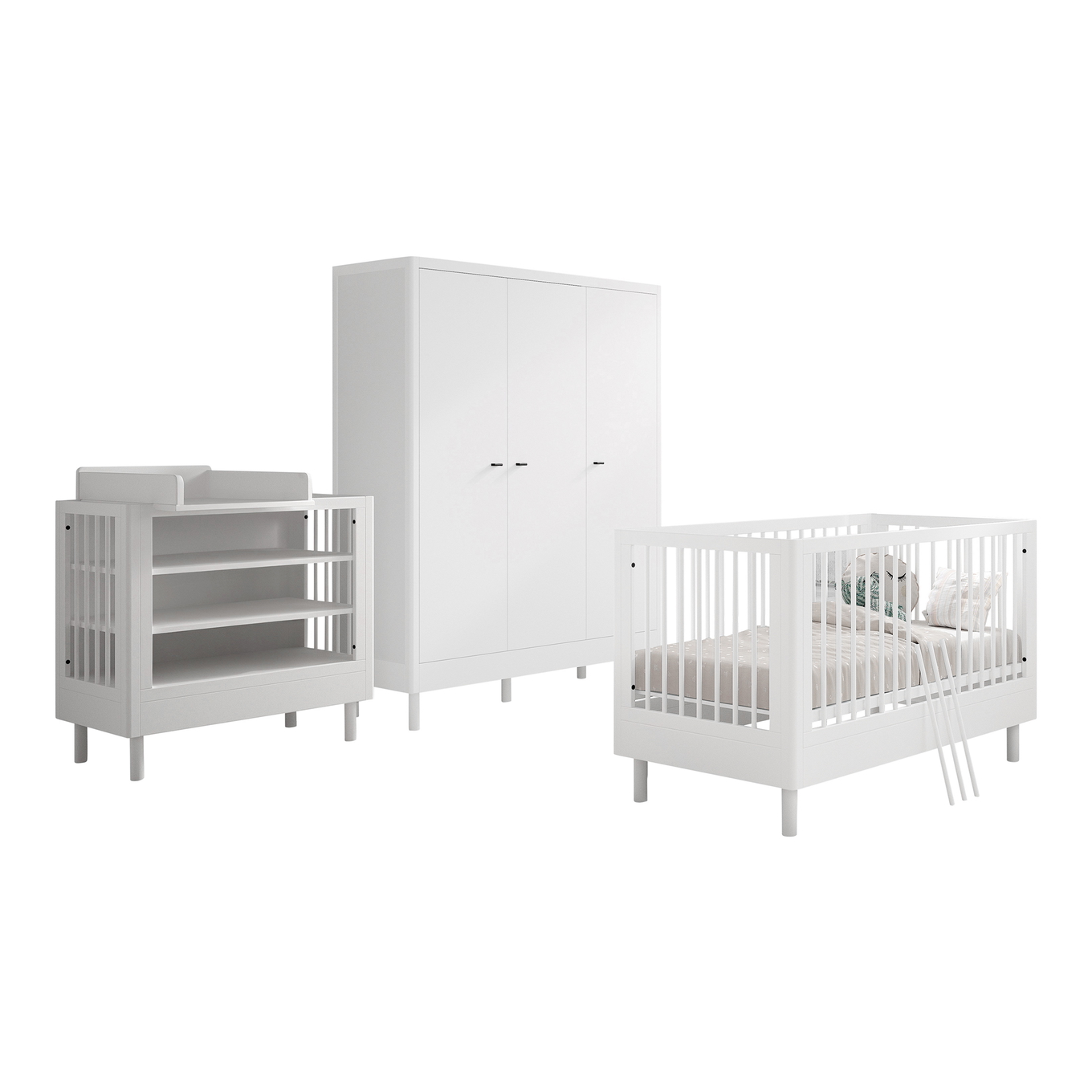 Babyzimmer Forrest Buche 4-teilig Set D