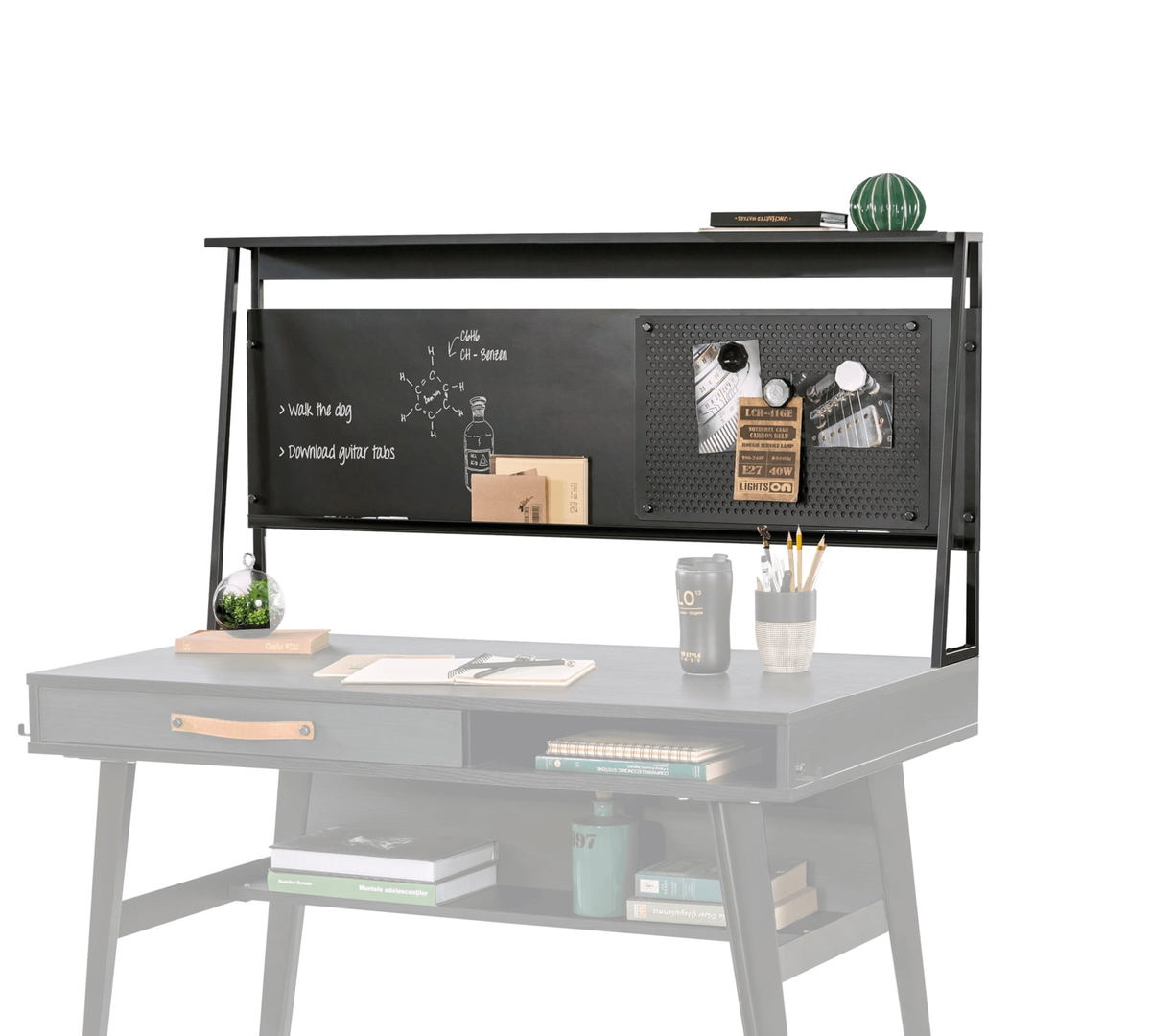 Schreibtischaufsatz Dark Metal Line 2