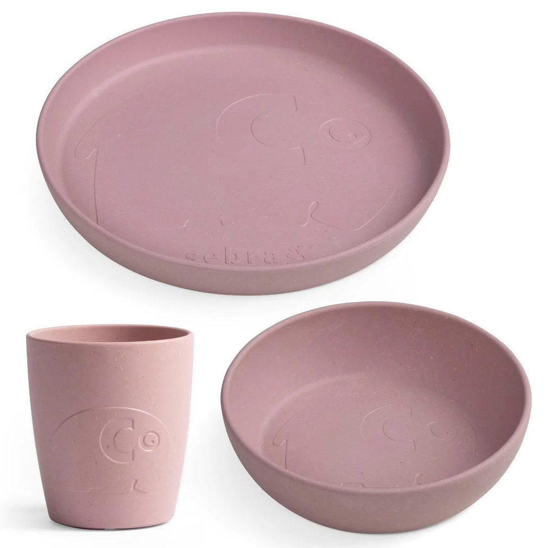 Geschirrset Mums Blüten Pink