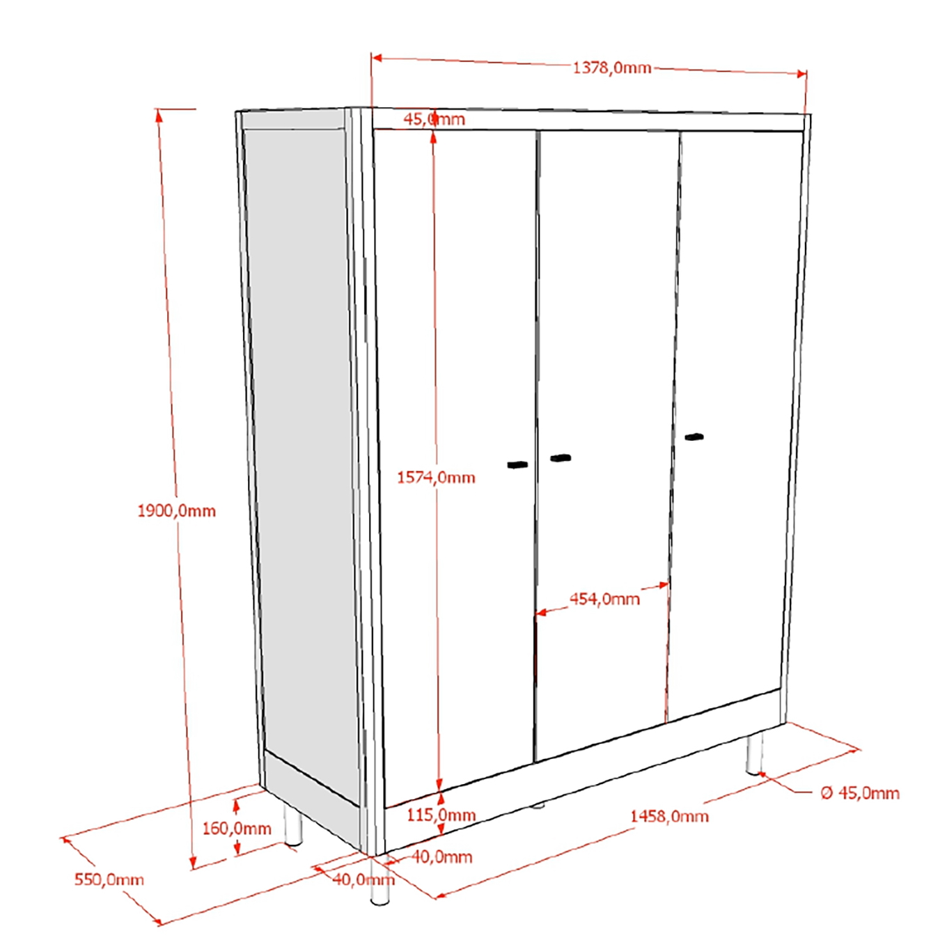 Kinderzimmer Forrest Buche 4-teilig Set F 13