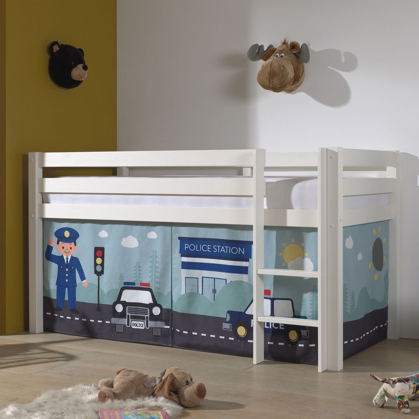 Halbhohes Bett Police Weiss #2