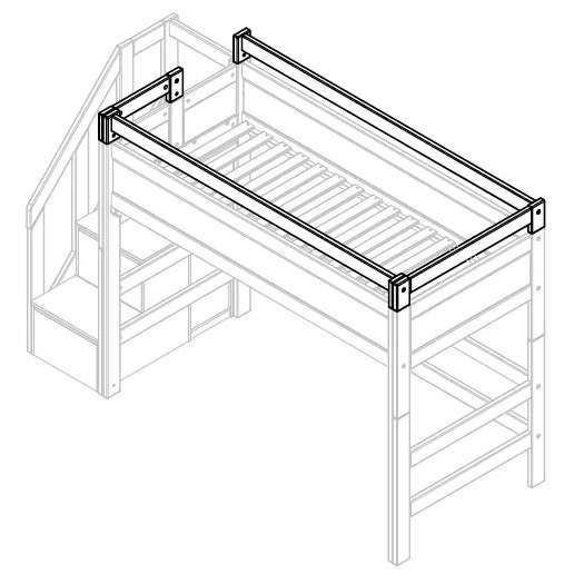 Sicherheitserhöhung mit seitlicher Öffnung Weiss lasiert