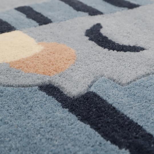 Teppich Tiger Blau 5