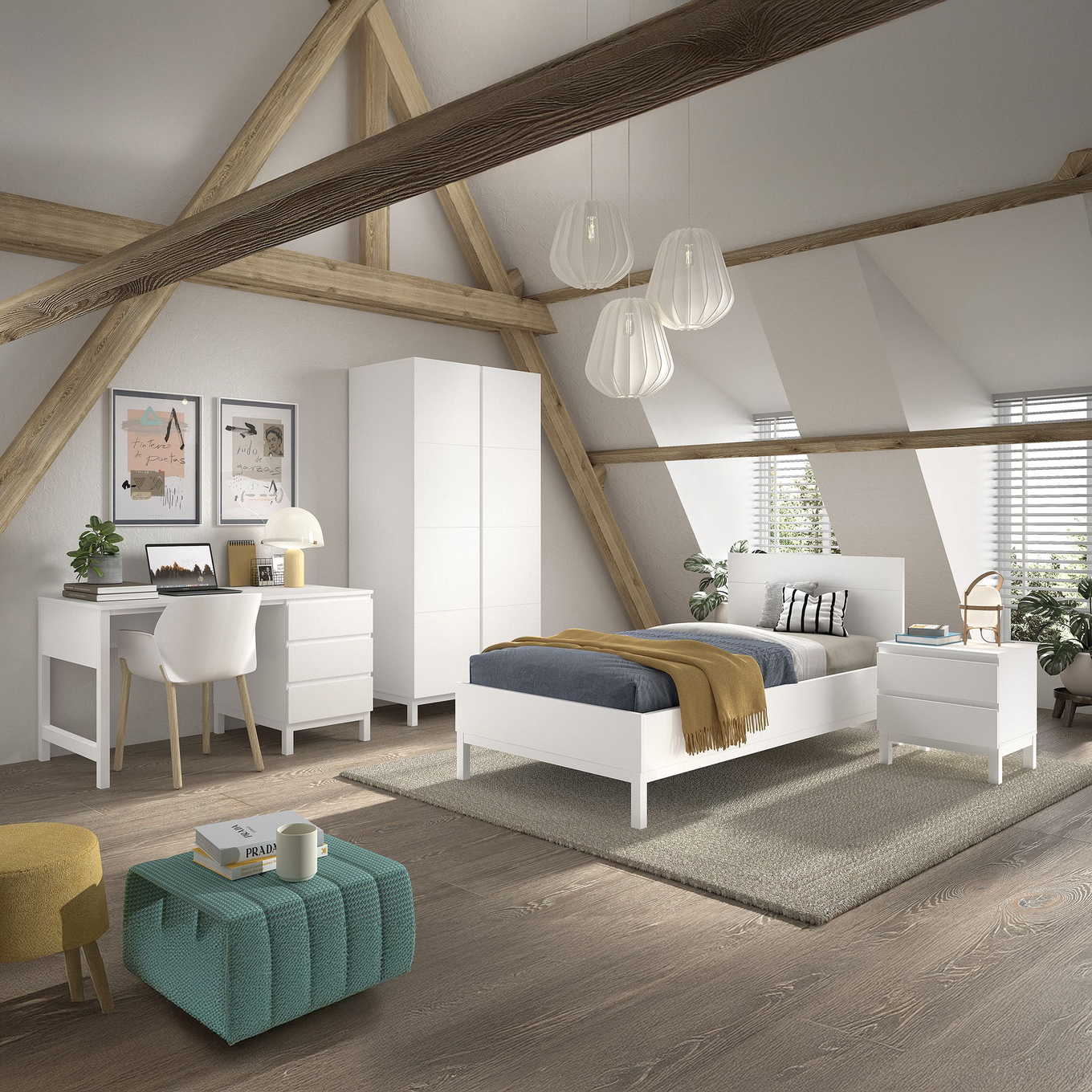 Kinderzimmer Eva 4-teilig Set B #2