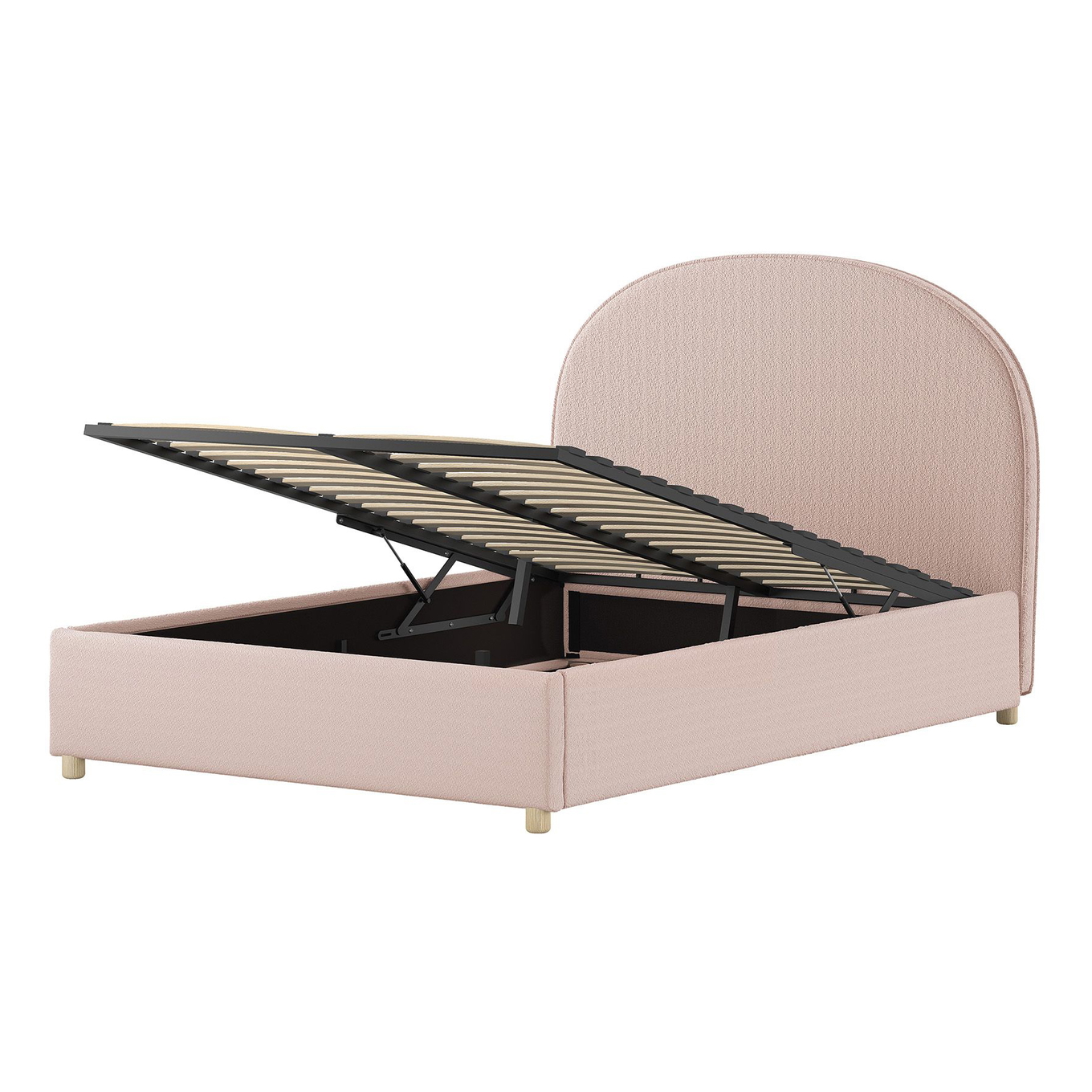 Bett Moon mit Stauraum Rosa, 140 x 200 cm 5